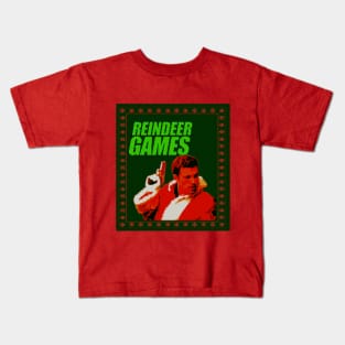 Reindeer Games Ugly Sweater with background Kids T-Shirt